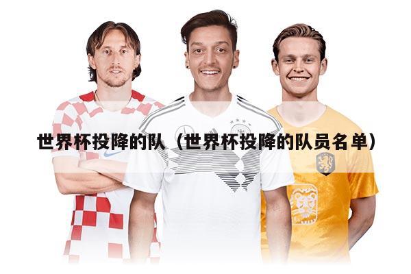 世界杯投降的队（世界杯投降的队员名单）